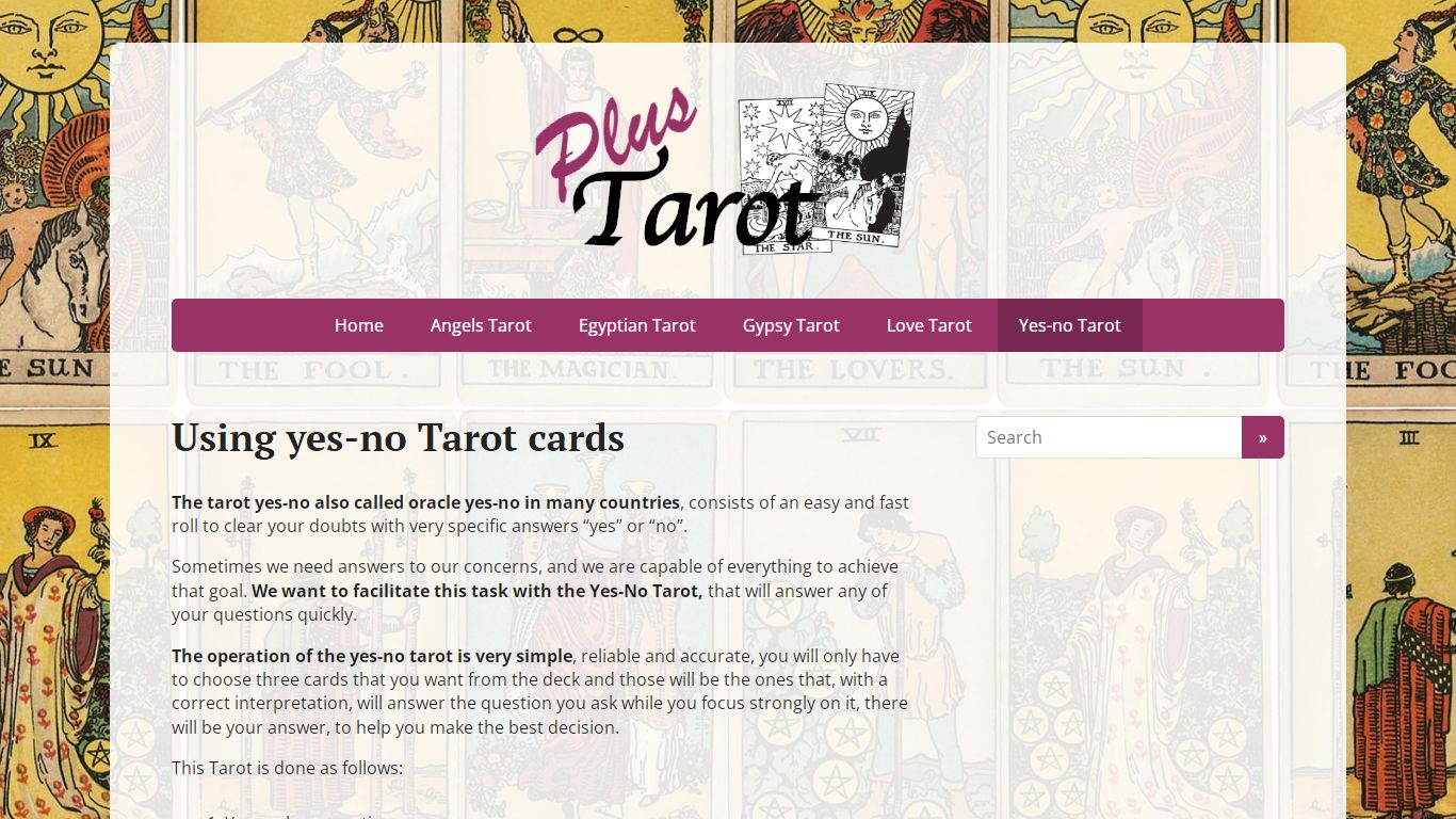 Yes-No Tarot - YES or NO Answer Reliable and FREE! - Plus Tarot